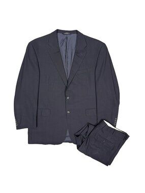 Coppley Suit Vitale Barberis Canonico Wool Italy Navy Blue 2pc 44R 38x30